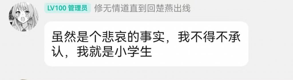 虽然是个悲哀的事实，我不得不承认，我就是小学生
